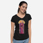 Witch Art Nouveau-Womens-V-Neck-Tee-Samuel