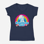 Rainbow Sue-Womens-V-Neck-Tee-Samuel