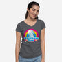 Rainbow Sue-Womens-V-Neck-Tee-Samuel