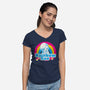 Rainbow Sue-Womens-V-Neck-Tee-Samuel
