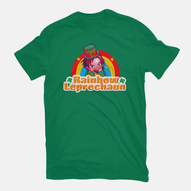 Rainbow Leprechaun-Womens-Fitted-Tee-Samuel