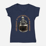 Bad Coffee-Womens-V-Neck-Tee-momma_gorilla