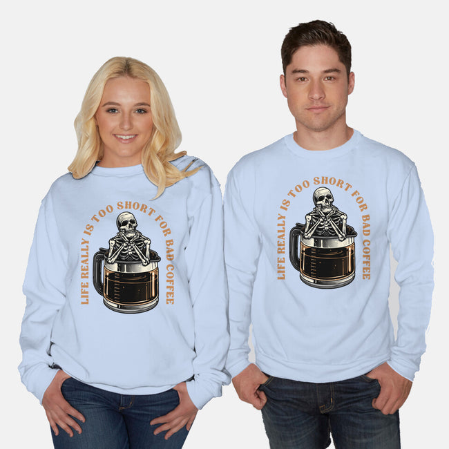 Bad Coffee-Unisex-Crew Neck-Sweatshirt-momma_gorilla