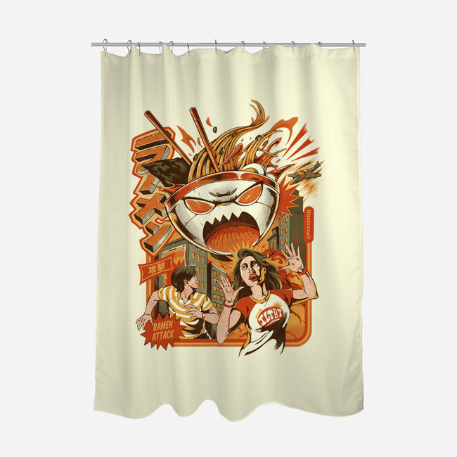 Great Ramen Attack-None-Polyester-Shower Curtain-ilustrata