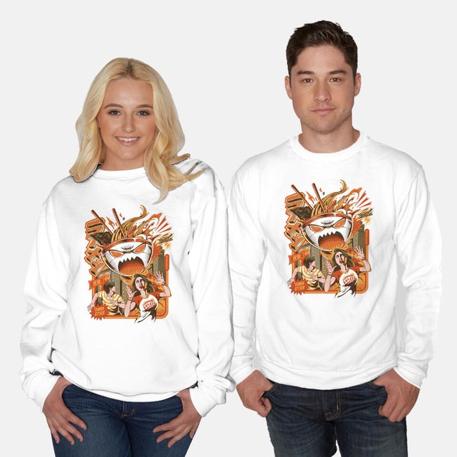 Great Ramen Attack-Unisex-Crew Neck-Sweatshirt-ilustrata