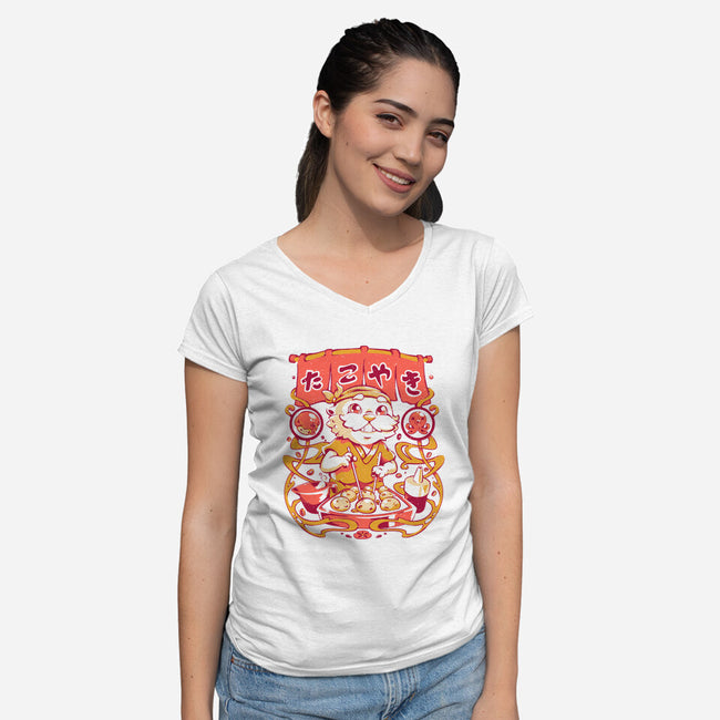 Otterly Delicious-Womens-V-Neck-Tee-Estudio Horta