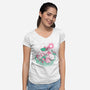 Farm Friends-Womens-V-Neck-Tee-Estudio Horta