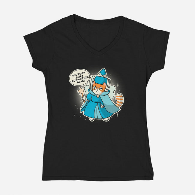 Fairy Godmother-Womens-V-Neck-Tee-Freecheese