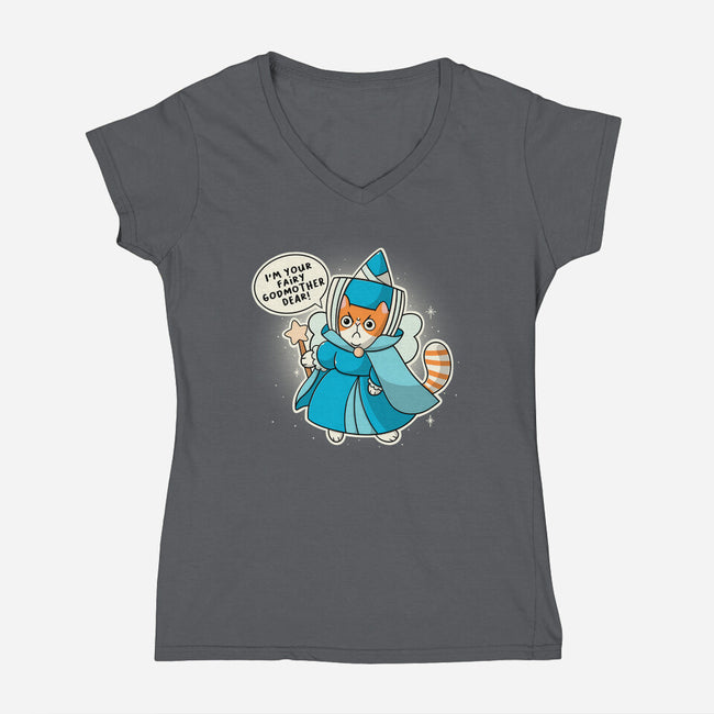 Fairy Godmother-Womens-V-Neck-Tee-Freecheese