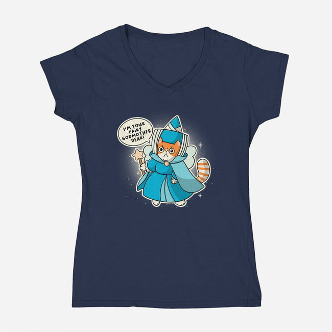 Fairy Godmother-Womens-V-Neck-Tee-Freecheese