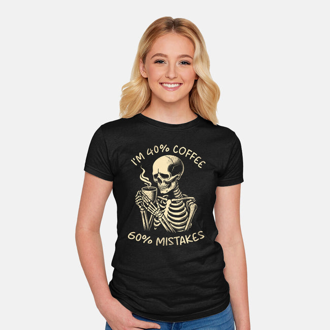 Coffee And Mistakes-Womens-Fitted-Tee-fanfabio