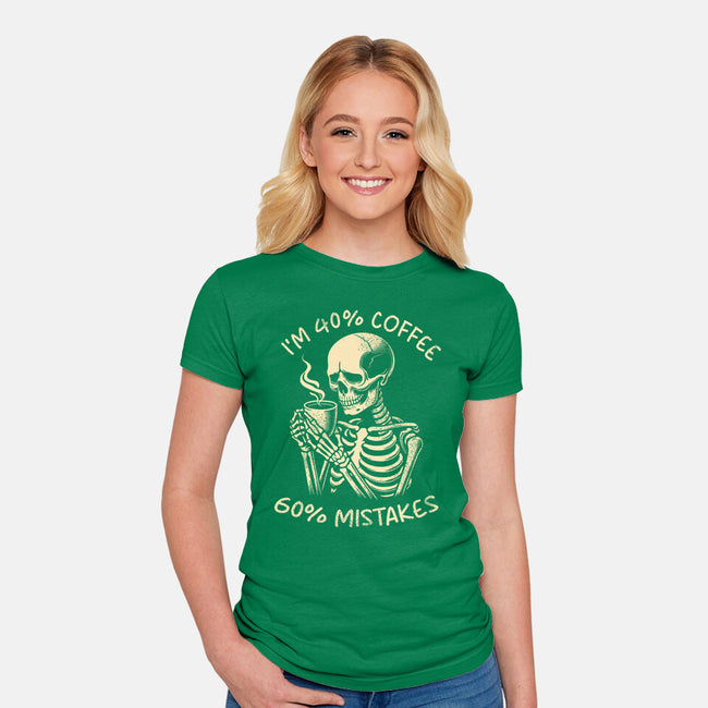 Coffee And Mistakes-Womens-Fitted-Tee-fanfabio