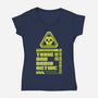 Toxic And Radioactive-Womens-V-Neck-Tee-Studio Mootant