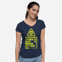 Toxic And Radioactive-Womens-V-Neck-Tee-Studio Mootant