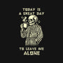 Leave Me Alone-Womens-Fitted-Tee-fanfabio