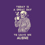 Leave Me Alone-Womens-Fitted-Tee-fanfabio
