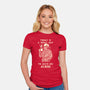 Leave Me Alone-Womens-Fitted-Tee-fanfabio