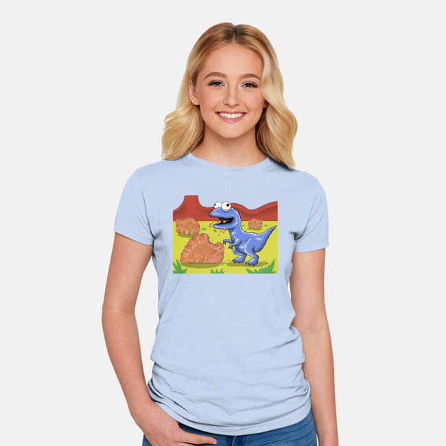 Jurassic Cookies-Womens-Fitted-Tee-zascanauta