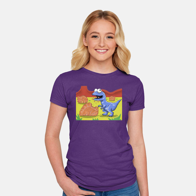 Jurassic Cookies-Womens-Fitted-Tee-zascanauta