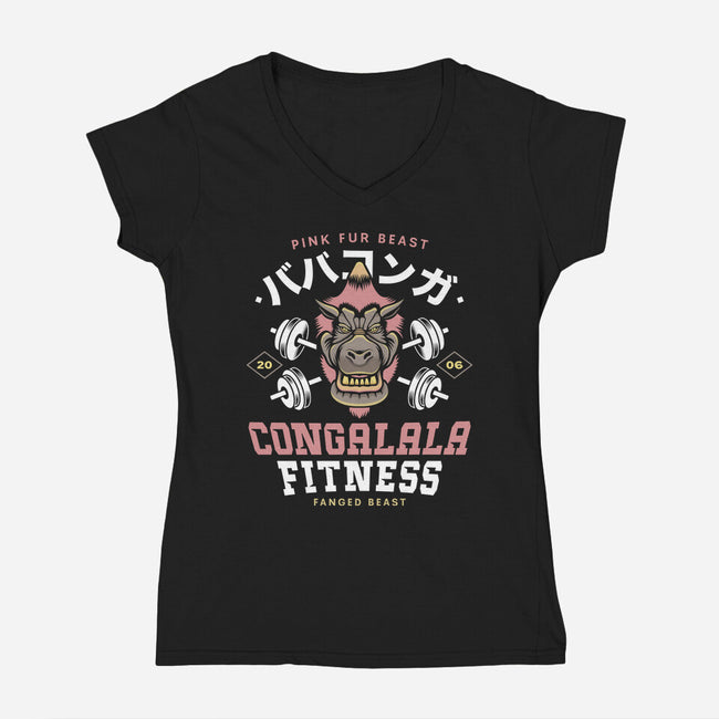 Congalala Fitness-Womens-V-Neck-Tee-LAGELANTEE