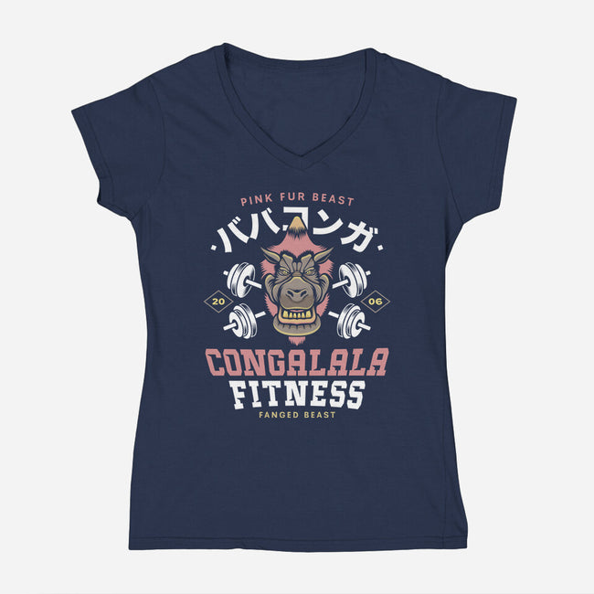Congalala Fitness-Womens-V-Neck-Tee-LAGELANTEE