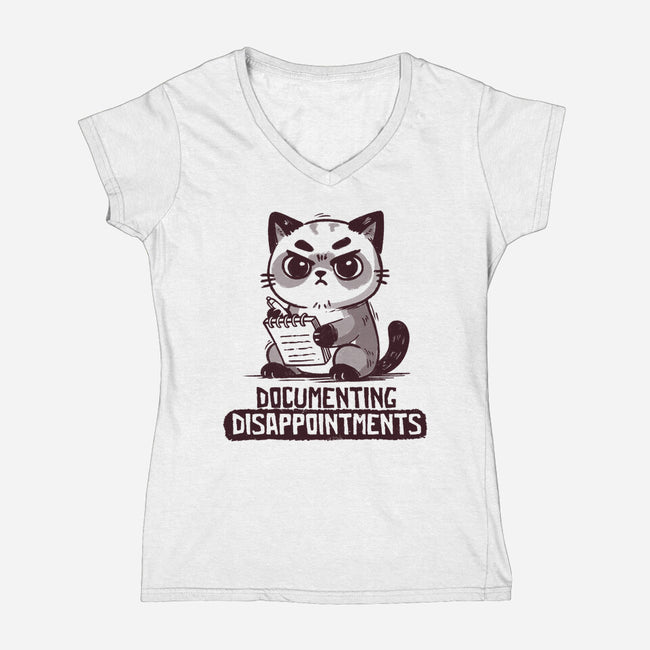 Documenting Disappointments-Womens-V-Neck-Tee-koalastudio