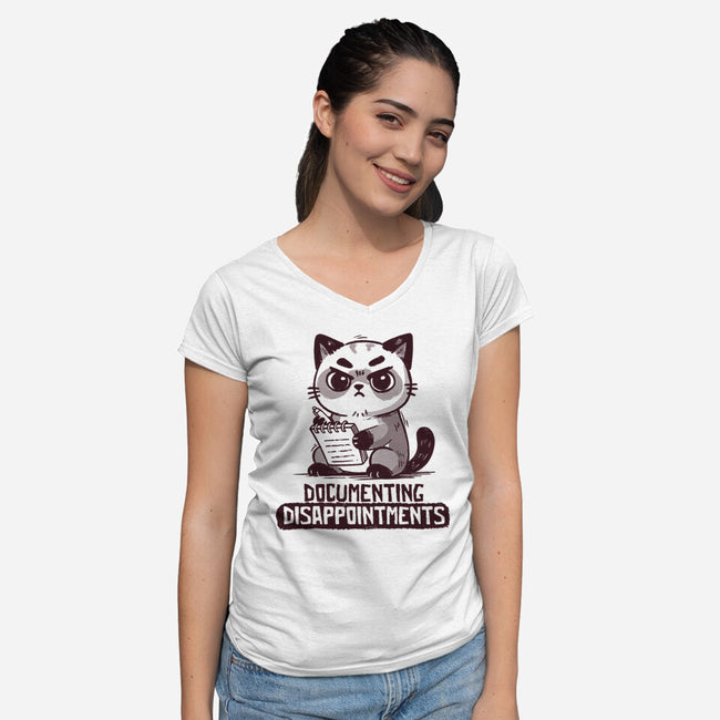 Documenting Disappointments-Womens-V-Neck-Tee-koalastudio