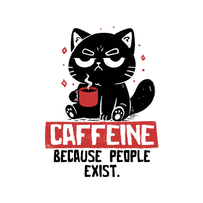 Caffeine Because People Exist-Womens-Fitted-Tee-koalastudio