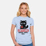 Caffeine Because People Exist-Womens-Fitted-Tee-koalastudio