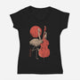 Flamingo Song-Womens-V-Neck-Tee-eduely