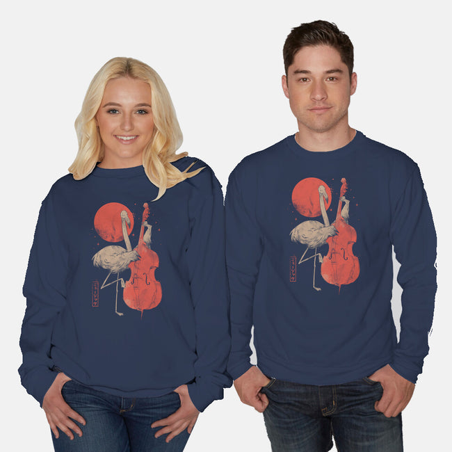 Flamingo Song-Unisex-Crew Neck-Sweatshirt-eduely