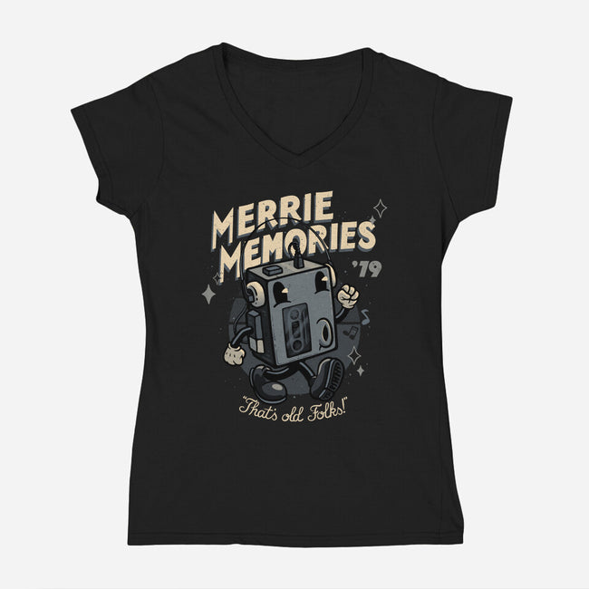 Merrie Old Memories-Womens-V-Neck-Tee-teesgeex