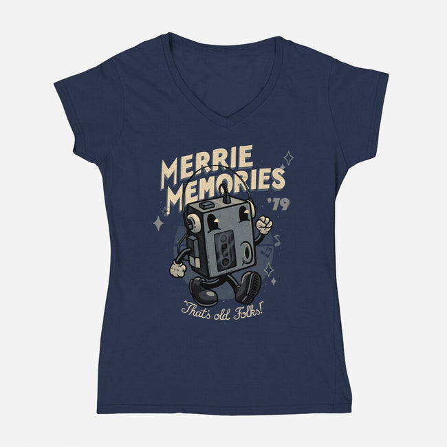 Merrie Old Memories-Womens-V-Neck-Tee-teesgeex