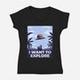I Want To Explore-Womens-V-Neck-Tee-alfbocreative