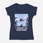 I Want To Explore-Womens-V-Neck-Tee-alfbocreative