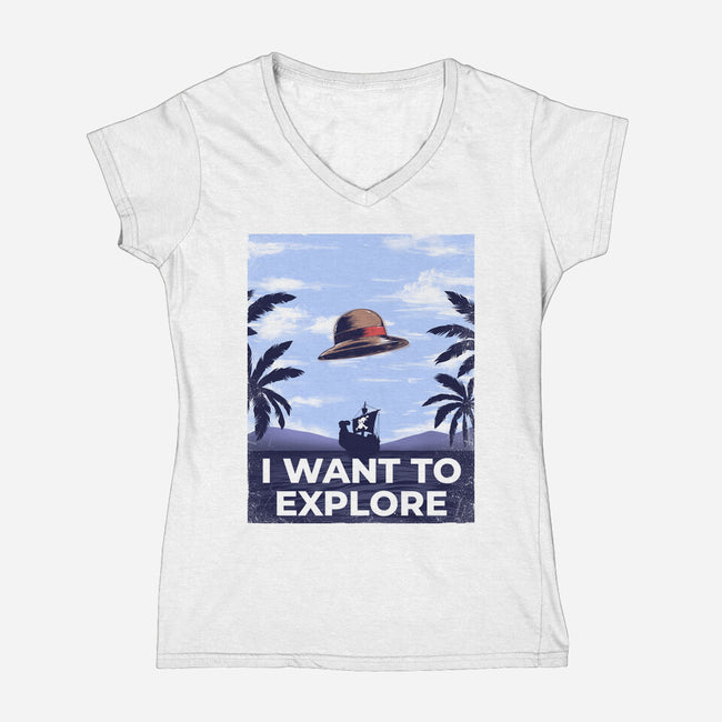 I Want To Explore-Womens-V-Neck-Tee-alfbocreative