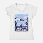 I Want To Explore-Womens-V-Neck-Tee-alfbocreative