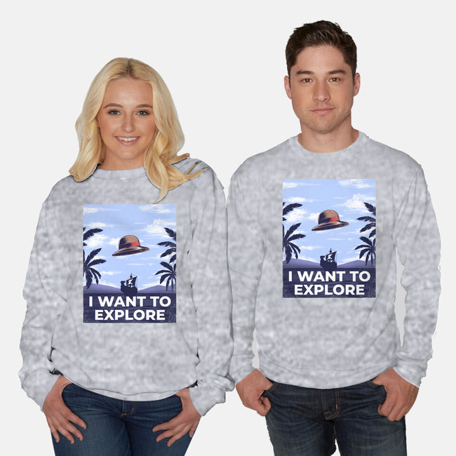 I Want To Explore-Unisex-Crew Neck-Sweatshirt-alfbocreative