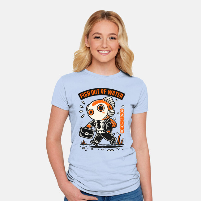Fish Out Of Water-Womens-Fitted-Tee-Popnotic