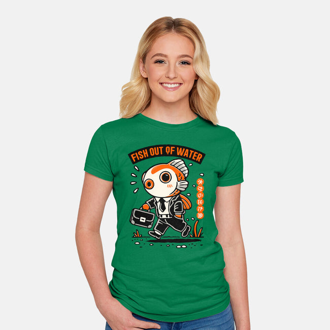 Fish Out Of Water-Womens-Fitted-Tee-Popnotic