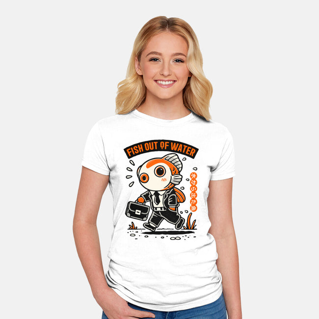 Fish Out Of Water-Womens-Fitted-Tee-Popnotic