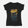 I'm Just Here For The Milk-Womens-V-Neck-Tee-Popnotic