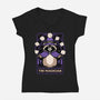 Raccoon RPG Wizard-Womens-V-Neck-Tee-Studio Mootant