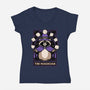 Raccoon RPG Wizard-Womens-V-Neck-Tee-Studio Mootant