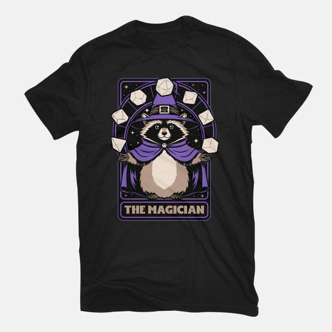 Raccoon RPG Wizard-Womens-Fitted-Tee-Studio Mootant