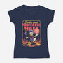 Powerful Duck Mage-Womens-V-Neck-Tee-Studio Mootant