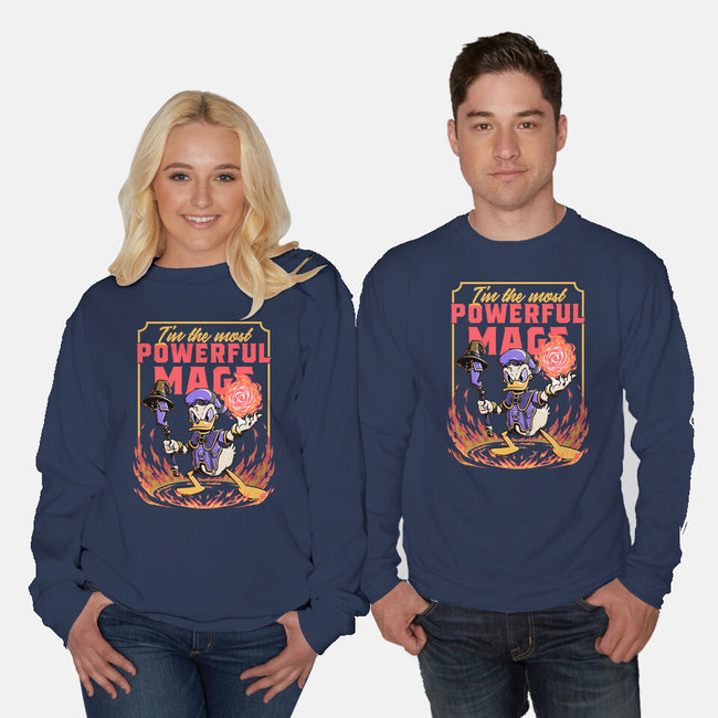 Powerful Duck Mage-Unisex-Crew Neck-Sweatshirt-Studio Mootant