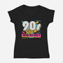 Rock Retro-Womens-V-Neck-Tee-Studio Mootant