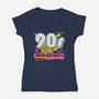 Rock Retro-Womens-V-Neck-Tee-Studio Mootant
