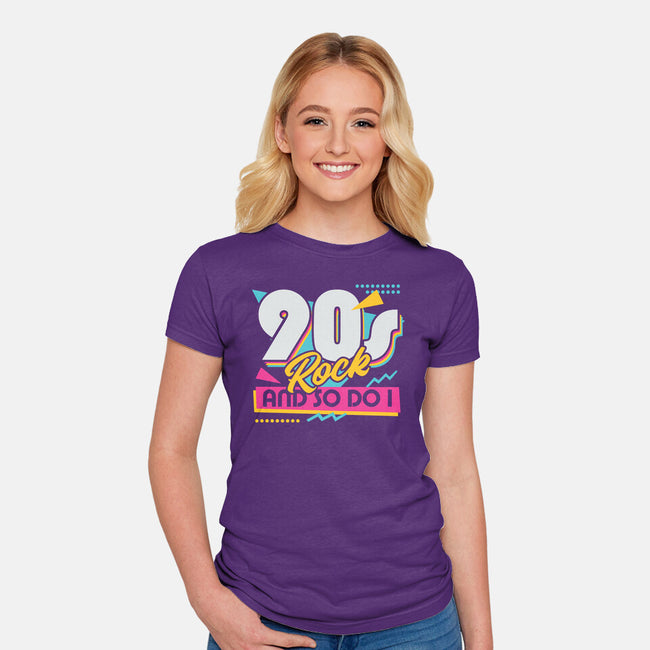 Rock Retro-Womens-Fitted-Tee-Studio Mootant